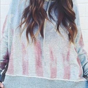 Free People Flag Hoodie - size M